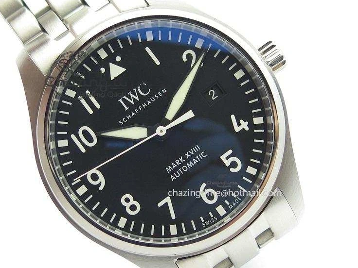 MIROTIME 0523 Compact Mark XVIII IW327001 SS Mk Maker Best Edition Black Dial On SS Bracelet A 7301